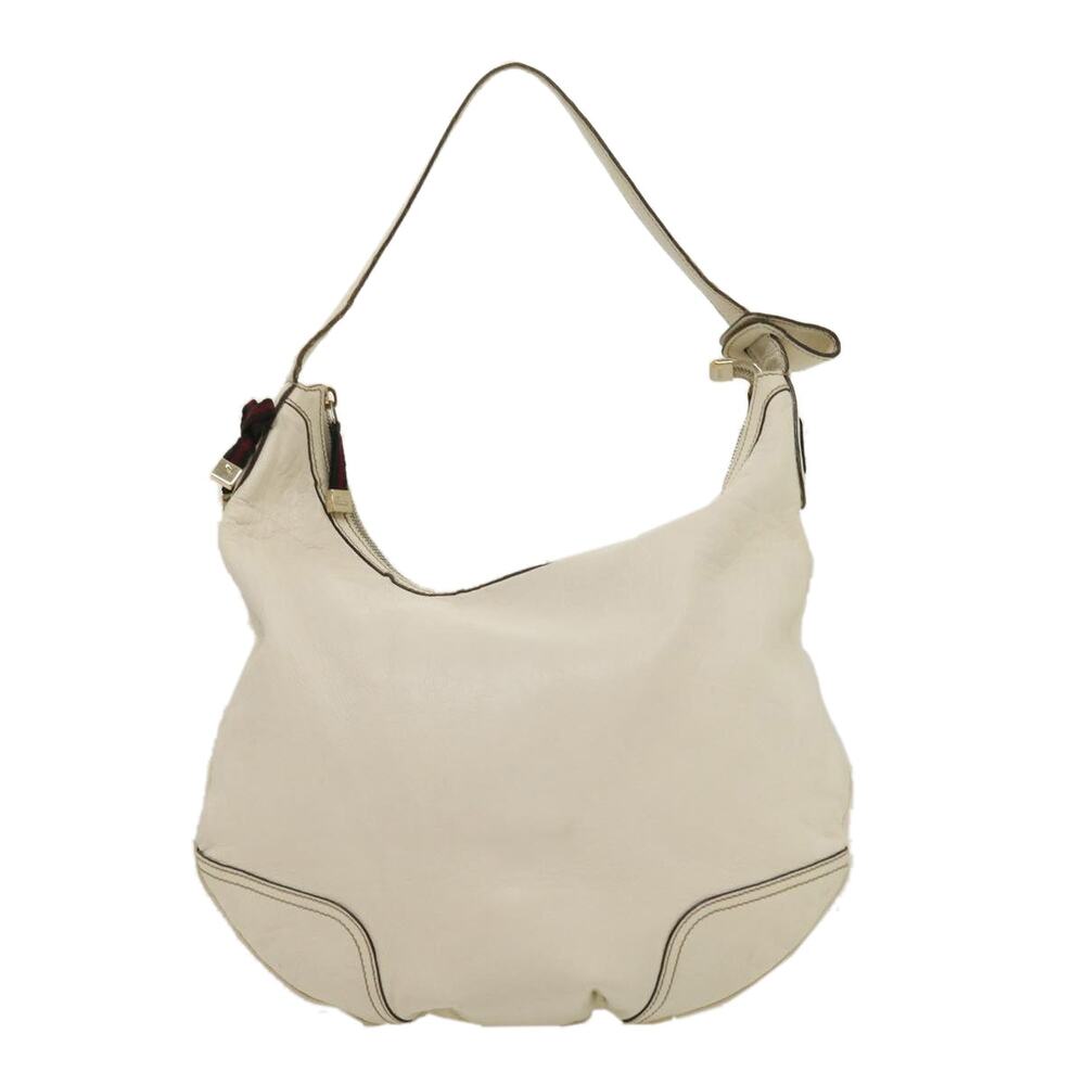 GUCCI Shoulder Bag Leather White